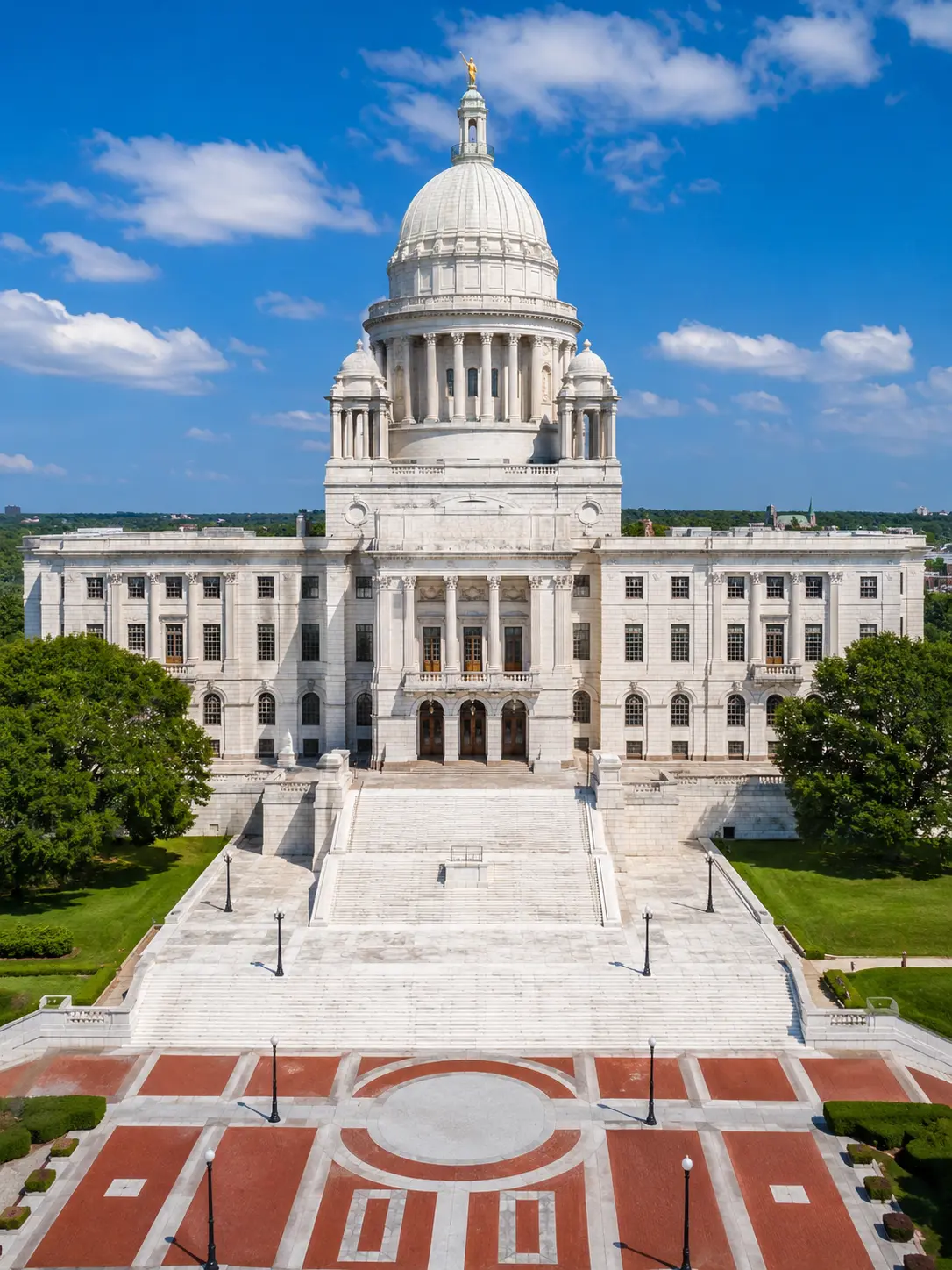 Rhode Island State House in Providence, white marble dome